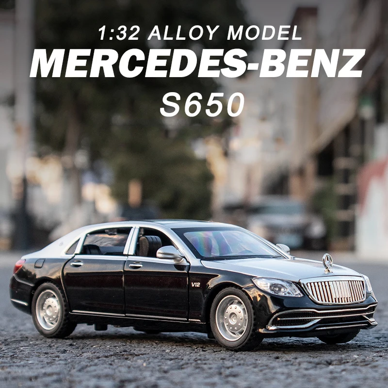 Модель автомобиля Mercedes-Benz S650 V12 Maybach 1:32, миниатюрная литая металлическая машинка, детские подарки, игрушки для мальчиков 
Модель автомобиля Mercedes-Benz S650 V12 Maybach 1:32, миниатюрная литая металлическая машинка, детские подарки, игрушки для мальчиков