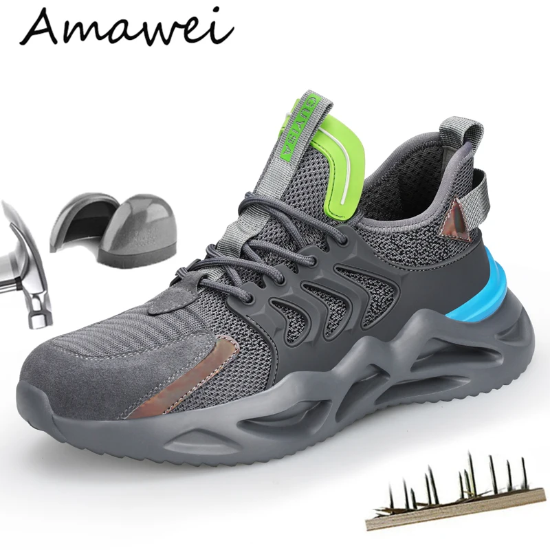 Amawei Women Men Shoes Breathable Lightweight Work Boots Steel Toe Cap Anti-smashing Indestructible Safety Shoes B0205
Amawei Women Men Shoes Breathable Lightweight Work Boots Steel Toe Cap Anti-smashing Indestructible Safety Shoes B0205