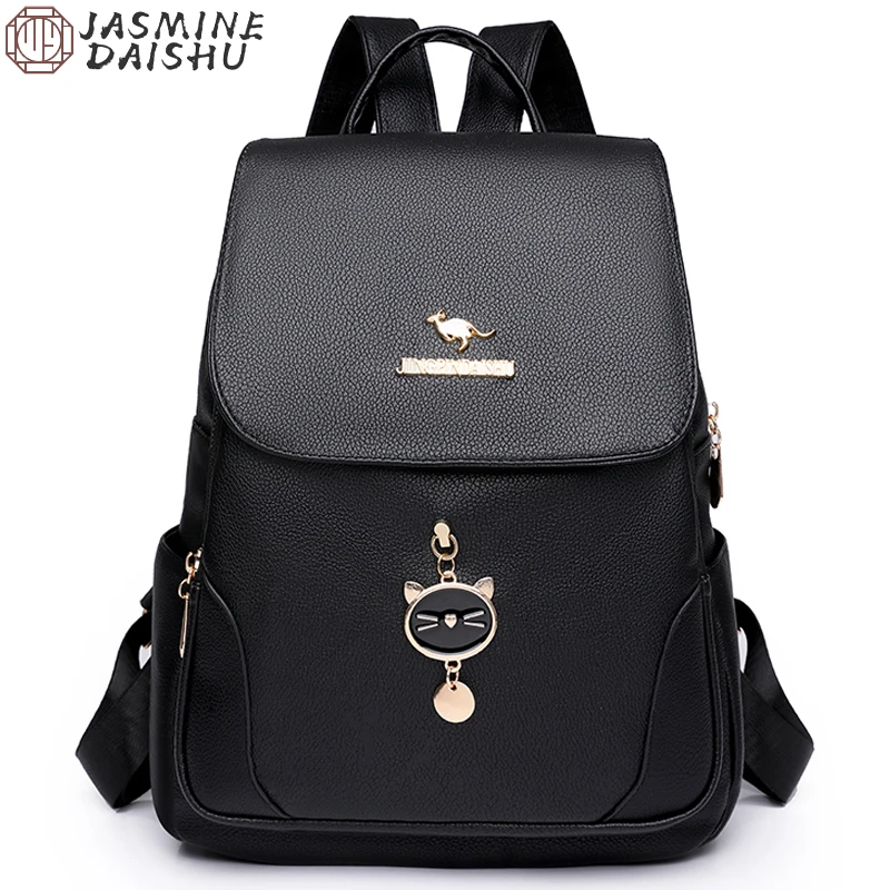

Women Large Capacity Backpack Purses High Quality Leather Female Vintage Bag School Bags Travel Bagpack Ladies Bookbag Rucksacks