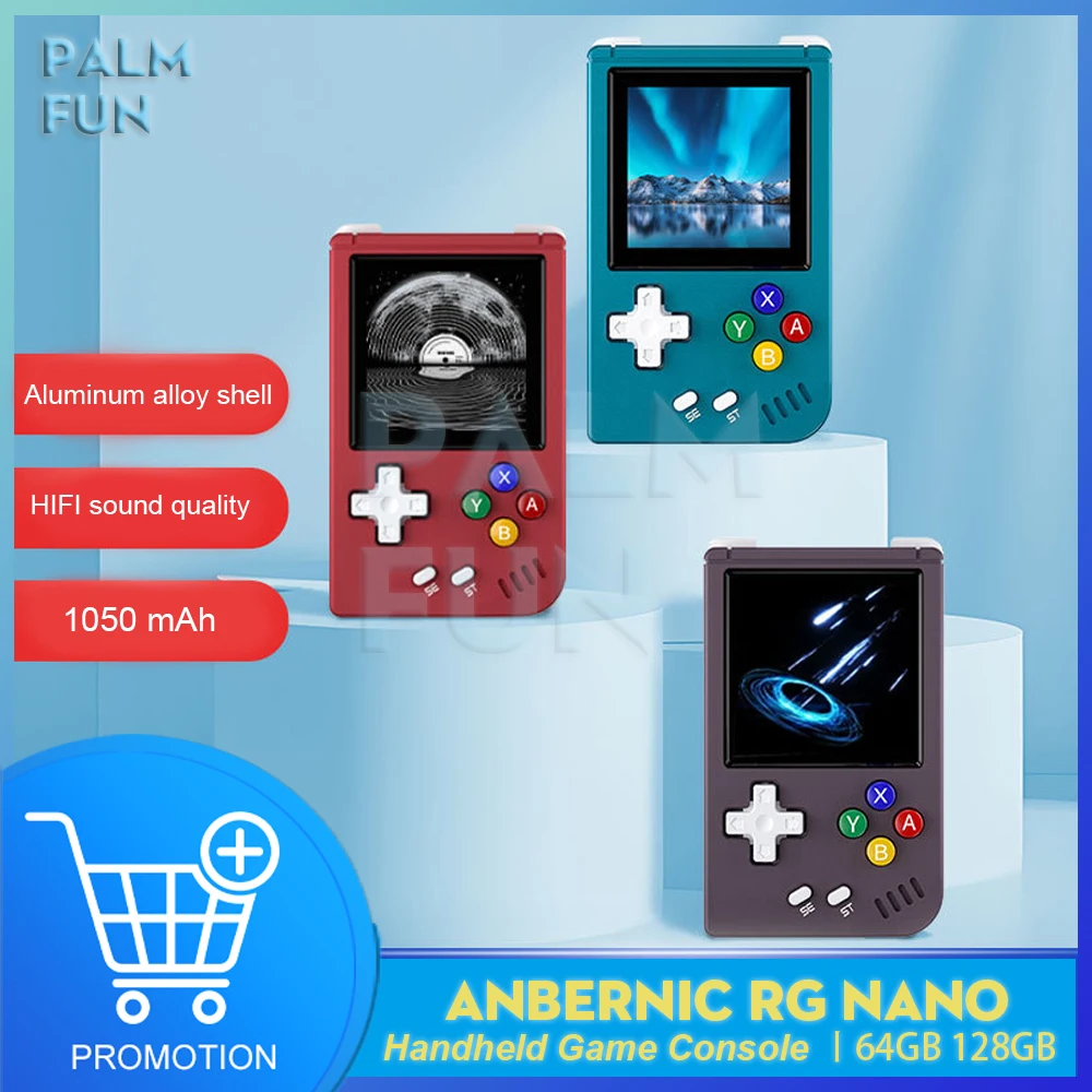 ANBERNIC RG NANO Handheld Game Console Pocket Mini Game Player 1.54" IPS Screen Linux 64G 128GB Classic Gaming Children Gift
ANBERNIC RG NANO Handheld Game Console Pocket Mini Game Player 1.54" IPS Screen Linux 64G 128GB Classic Gaming Children Gift
