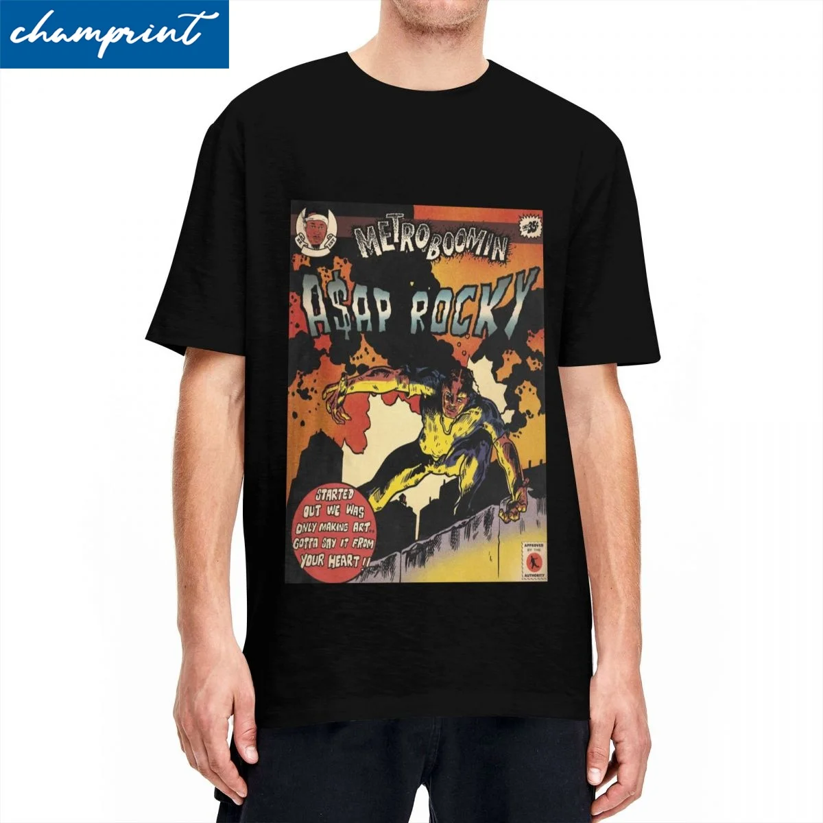 Креативная футболка из чистого хлопка с круглым вырезом
Креативная футболка из чистого хлопка с круглым вырезом