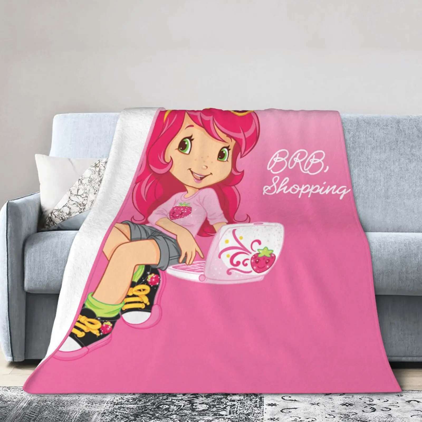 Strawberry Online Shopping Flannel Throw Blanket Christmas Home Holiday Couch Bed Single Side Printed 80x60 Inch Blankets
Strawberry Online Shopping Flannel Throw Blanket Christmas Home Holiday Couch Bed Single Side Printed 80x60 Inch Blankets