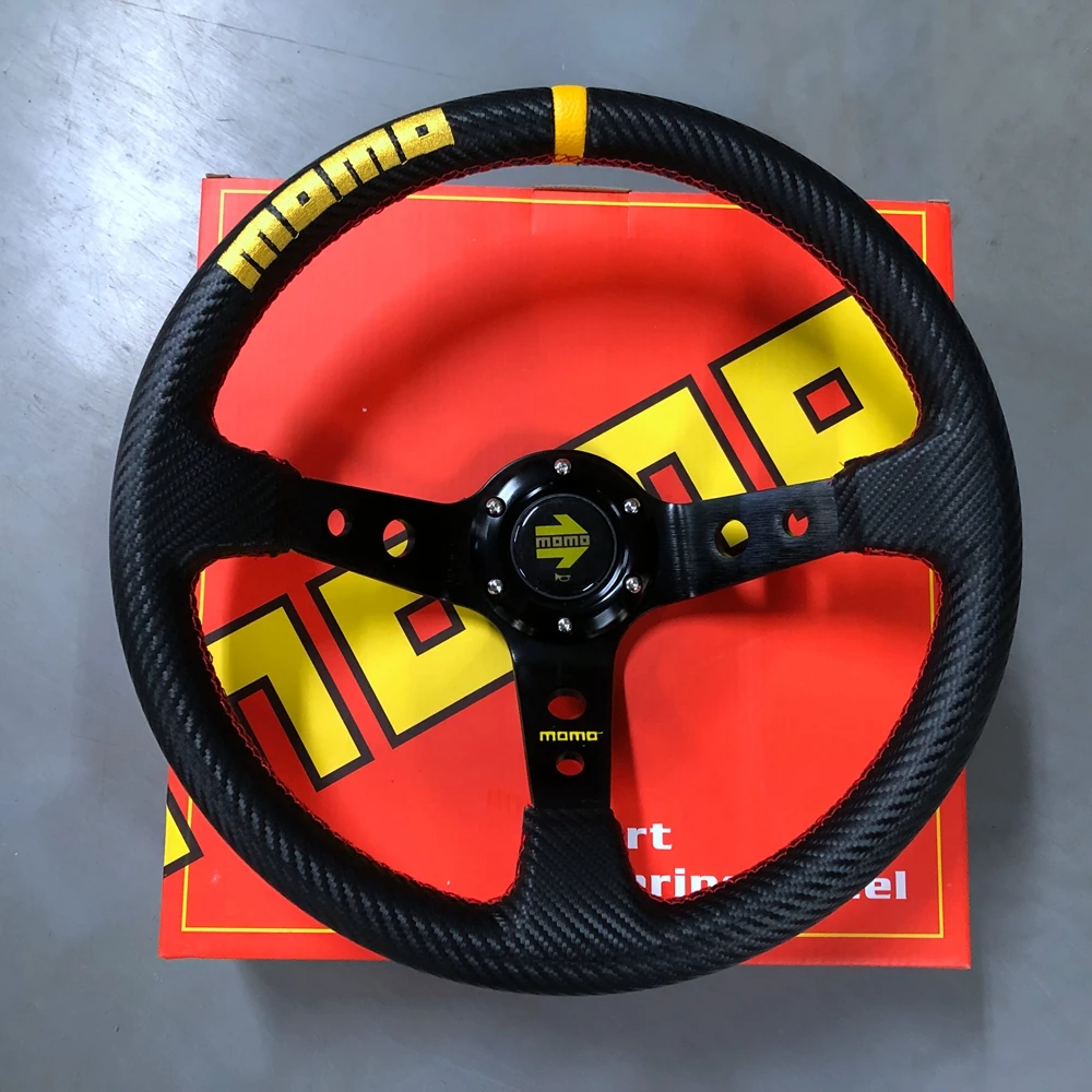 Deep Dish 14Inch MOMO Steering Wheel Car Rally Racing Carbon Leather JDM Steering Wheel Volantes For VW HONDA TOYOTA BMW Nissan
Deep Dish 14Inch MOMO Steering Wheel Car Rally Racing Carbon Leather JDM Steering Wheel Volantes For VW HONDA TOYOTA BMW Nissan