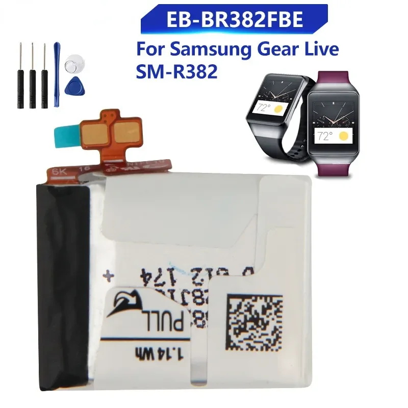 2023New Replacement Battery EB-BR382FBE For Samsung Gear Live SM-R382 1.14Wh 
2023New Replacement Battery EB-BR382FBE For Samsung Gear Live SM-R382 1.14Wh
