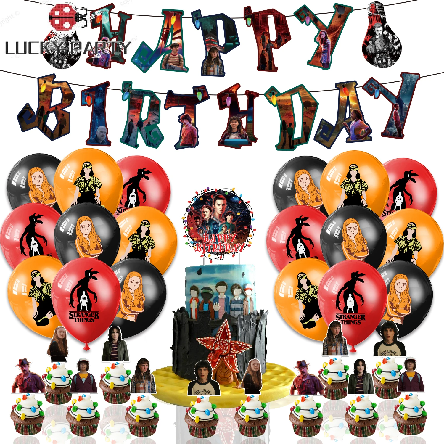 Странные дела, дневное украшение, принадлежности для странной вечеринки, баннер, кетопперы, воздушный шар, ТВ-шоу, набор для вечеринки
Странные дела, дневное украшение, принадлежности для странной вечеринки, баннер, кетопперы, воздушный шар, ТВ-шоу, набор для вечеринки