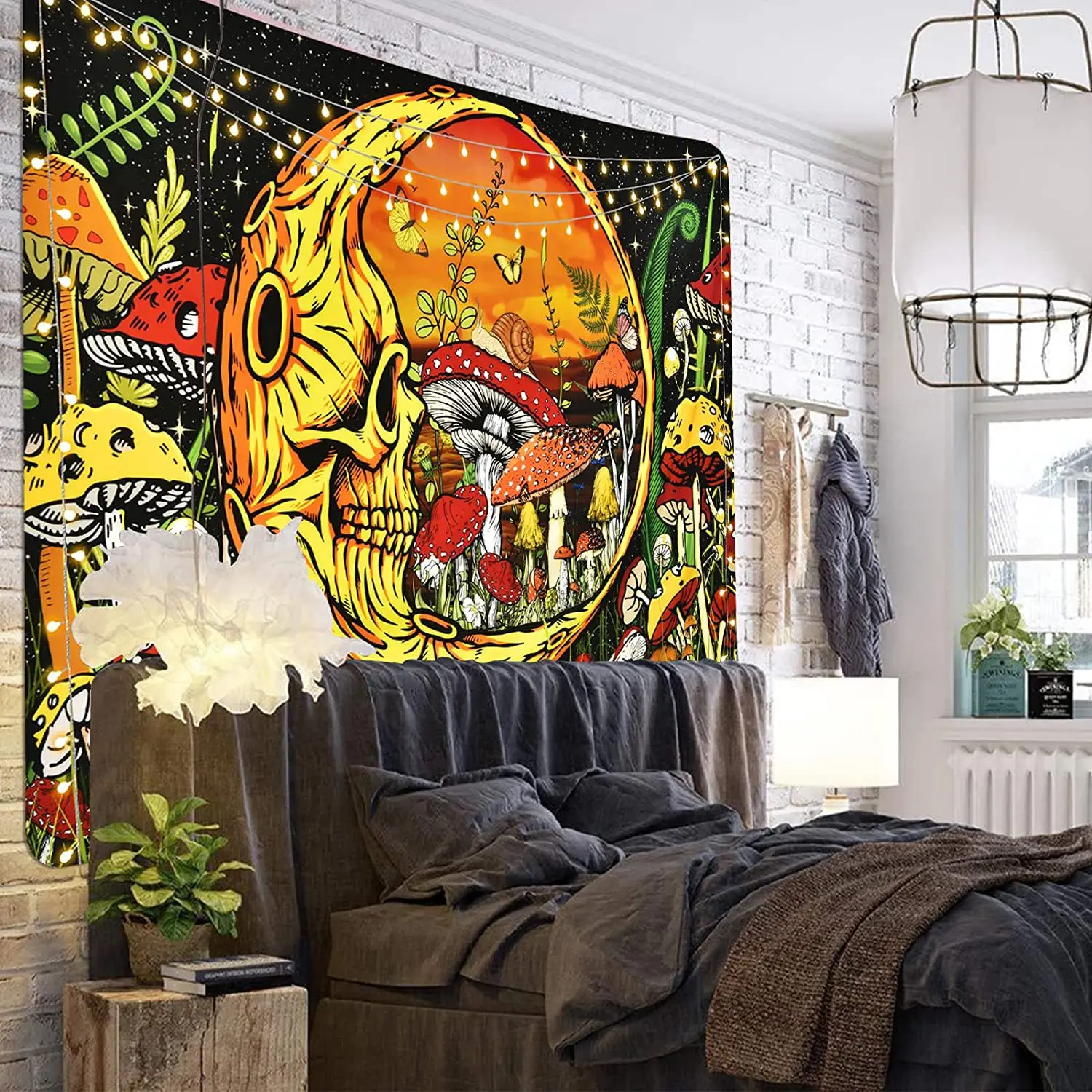 Skull Tapestry Mushroom Trippy Skull Tapestry Mandala Moon Phase Wall Cloth Home Decoration Art
Skull Tapestry Mushroom Trippy Skull Tapestry Mandala Moon Phase Wall Cloth Home Decoration Art
