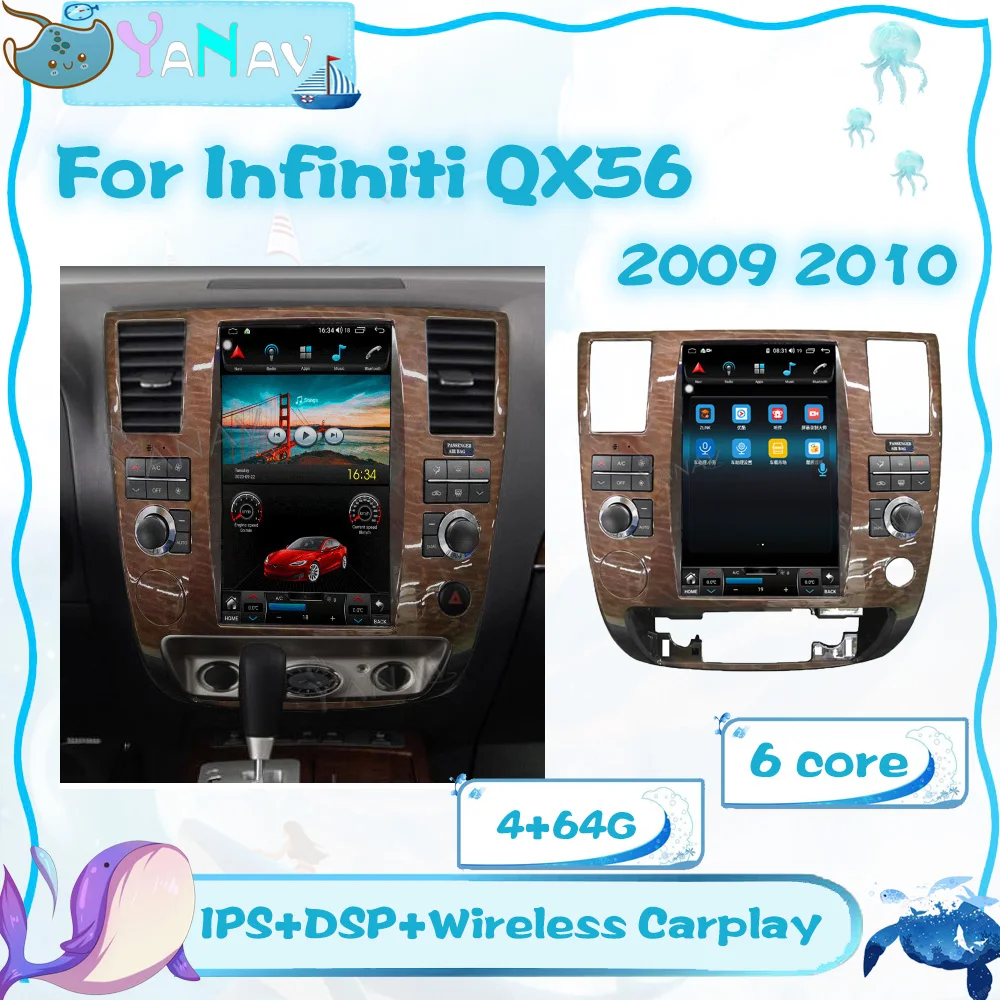 Android 2 Din Car Radio For Infiniti QX56 2009 2010 GPS Navigation Tape Recorder Auto Video Multimedia MP3 Player with Carplay
Android 2 Din Car Radio For Infiniti QX56 2009 2010 GPS Navigation Tape Recorder Auto Video Multimedia MP3 Player with Carplay