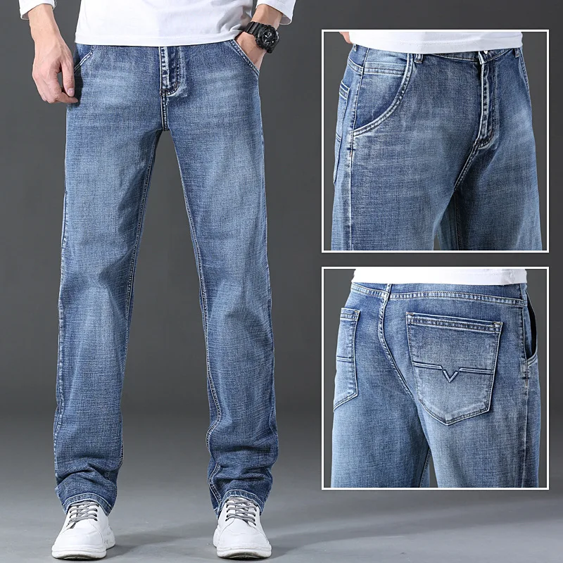 Classic Style Men Brand Jeans Business Casual Stretch Slim Denim Pants Light Blue Black Trousers Male men jeans
Classic Style Men Brand Jeans Business Casual Stretch Slim Denim Pants Light Blue Black Trousers Male men jeans