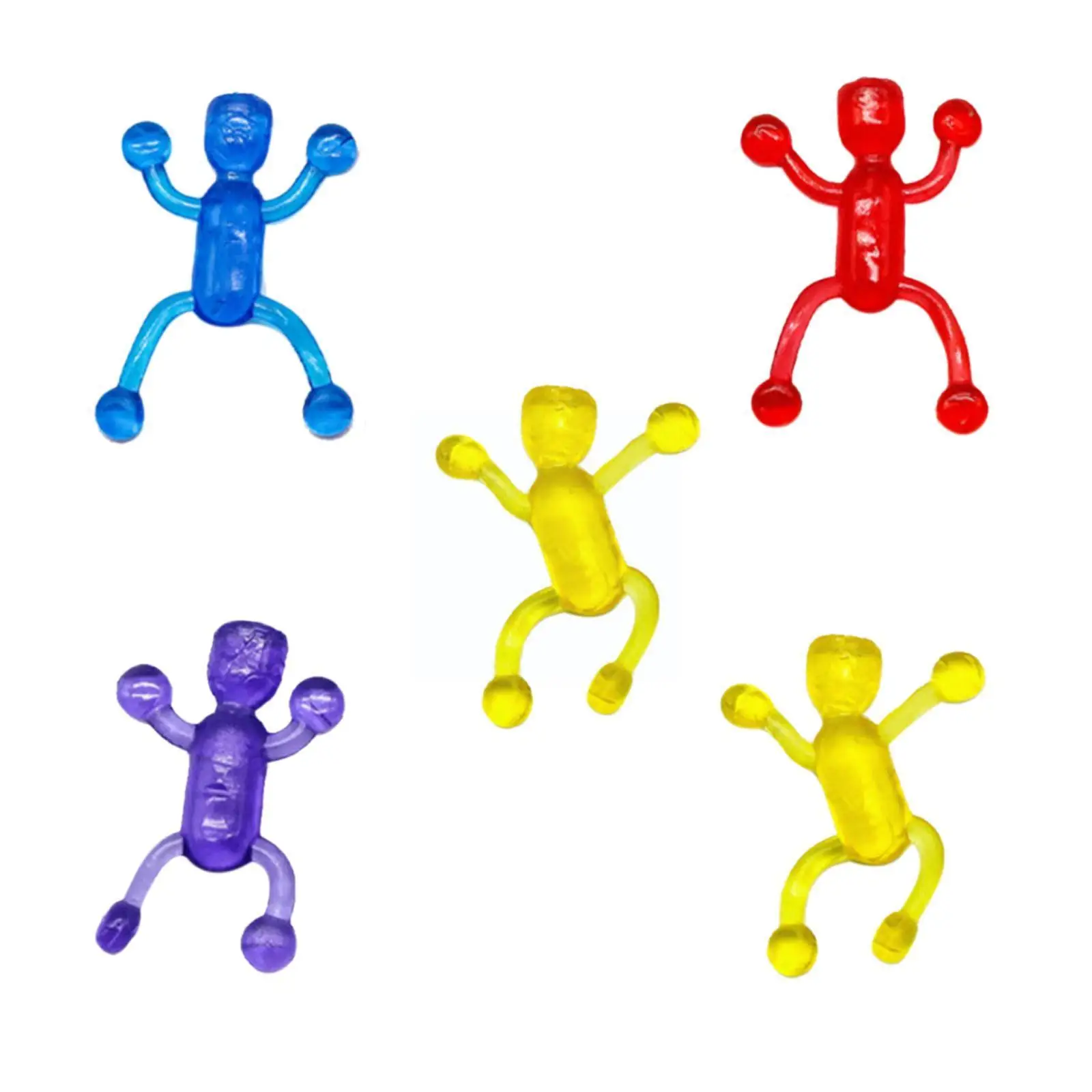 

1pcs TPR Vent Emotions Cute Villain Sticky Soft Glue Toy Funny Hand Climbing Toy Whole Stick Person Spoof Wall TPR V6A6