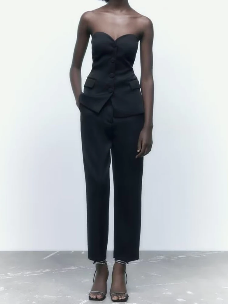 Kumsvag Women Autumn Straight Pants 2022 Casual Black Zipper Ankle-Length Pants Female Elegant Street Pant Trousers Clothing 
Kumsvag Women Autumn Straight Pants 2022 Casual Black Zipper Ankle-Length Pants Female Elegant Street Pant Trousers Clothing