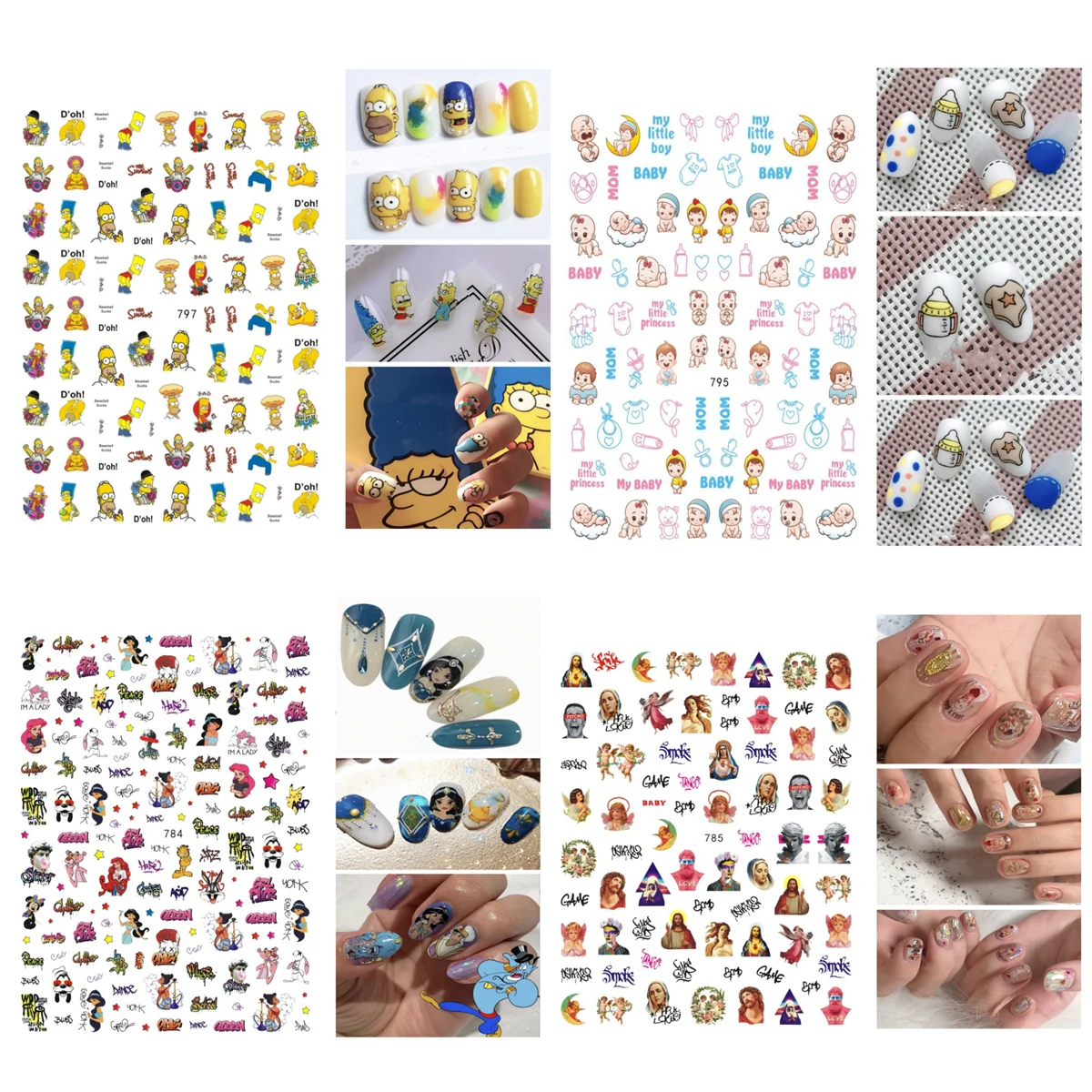1PCS Disney Brand Anime Set Nail Stickers Mickey Mulan Stitch Self Adhesive Nail Art Decoration Slider Nail Beauty Supplies
1PCS Disney Brand Anime Set Nail Stickers Mickey Mulan Stitch Self Adhesive Nail Art Decoration Slider Nail Beauty Supplies