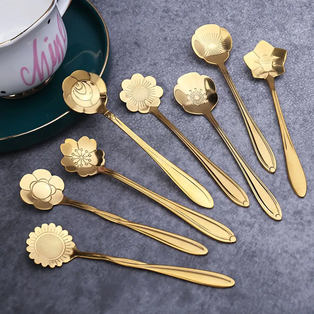Spoon Tableware for Sugar Ice Cream Coffee Dessert Stainless Steel Flower Spoon Set Teaspoon Cutlery Set Soup Spoon
Spoon Tableware for Sugar Ice Cream Coffee Dessert Stainless Steel Flower Spoon Set Teaspoon Cutlery Set Soup Spoon