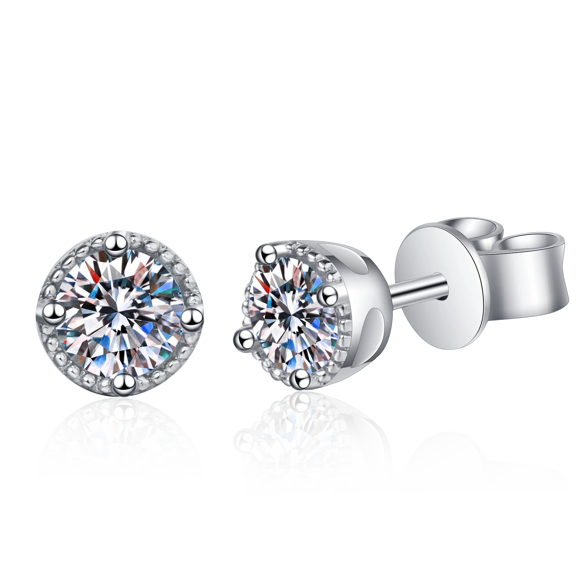 Aisne 0.6 Carat Real D Color Moissanite Stud Earrings For Women Top Quality 100% 925 Sterling Silver Sparkling Wedding Jewelry
Aisne 0.6 Carat Real D Color Moissanite Stud Earrings For Women Top Quality 100% 925 Sterling Silver Sparkling Wedding Jewelry