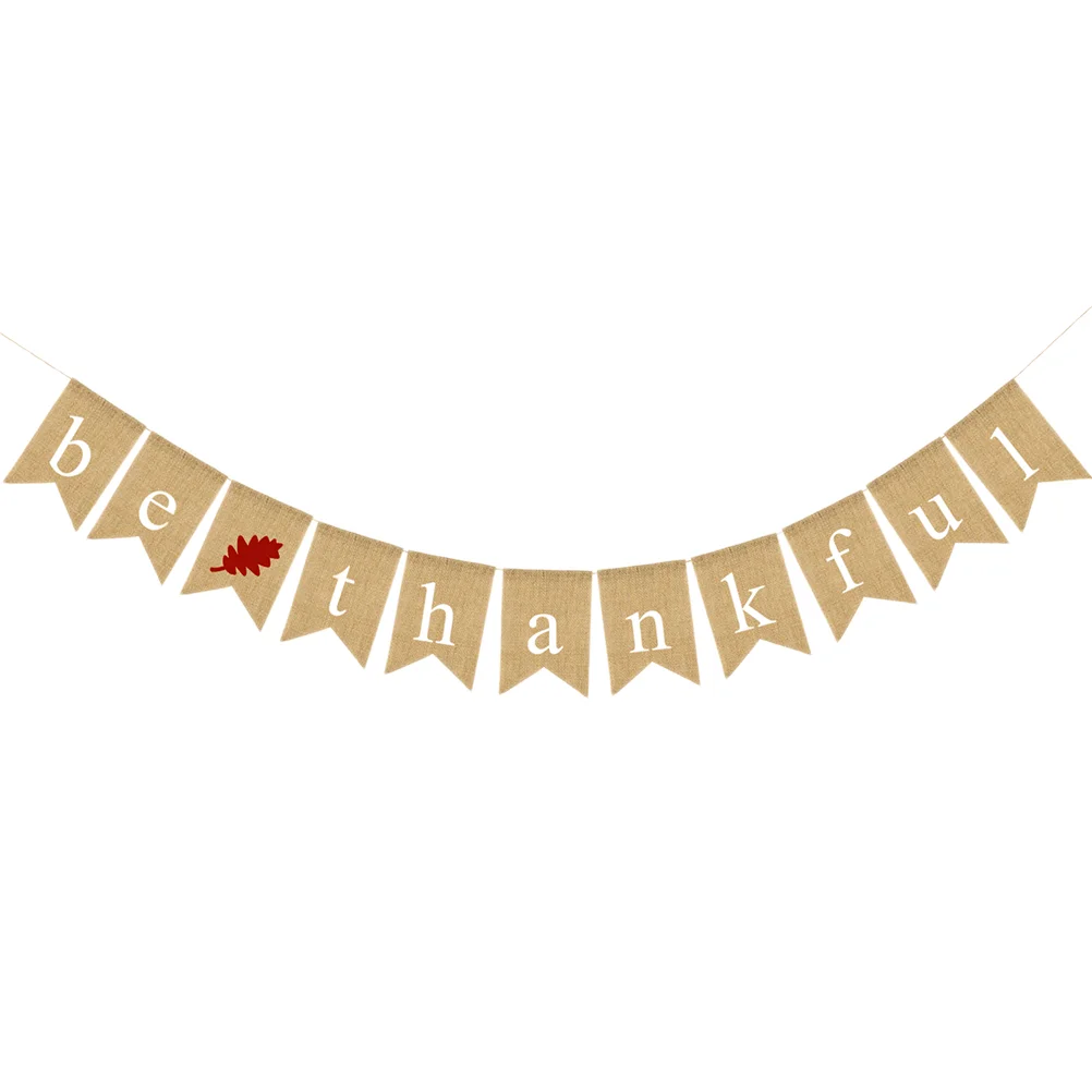 1 pc Bunting Banner Swallowtail Be Thankful Letters Linen Flag for Thanksgiving Home Decor Party
1 pc Bunting Banner Swallowtail Be Thankful Letters Linen Flag for Thanksgiving Home Decor Party