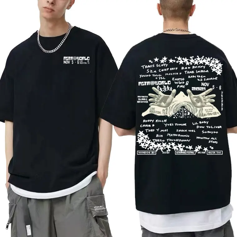 Travis Scott Cactus Jack Astroworld Tshirt Chief Keef T-shirts Bad Bunny T Shirt Young Thug Tee Lil Baby T Shirts Men Women Tops
Travis Scott Cactus Jack Astroworld Tshirt Chief Keef T-shirts Bad Bunny T Shirt Young Thug Tee Lil Baby T Shirts Men Women Tops