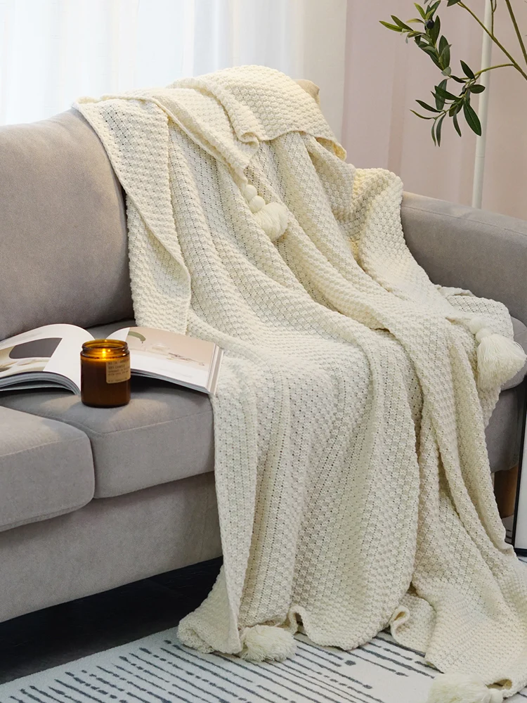 Sofa cover cloth Nordic simple white sofa towel cotton thread knitted blanket model bed end towel lunch break blanket
Sofa cover cloth Nordic simple white sofa towel cotton thread knitted blanket model bed end towel lunch break blanket