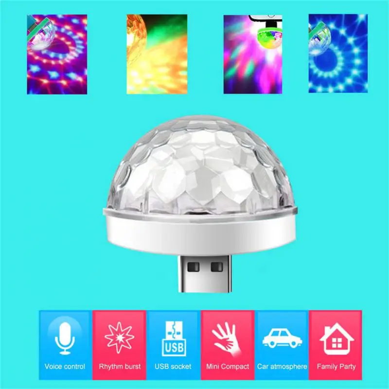 RGB USB Mini Disco Ball Light Multi Color Car Atmosphere Room Decorations Lamp Strobe Lights Mobile Phone Projector Party Flash 
RGB USB Mini Disco Ball Light Multi Color Car Atmosphere Room Decorations Lamp Strobe Lights Mobile Phone Projector Party Flash