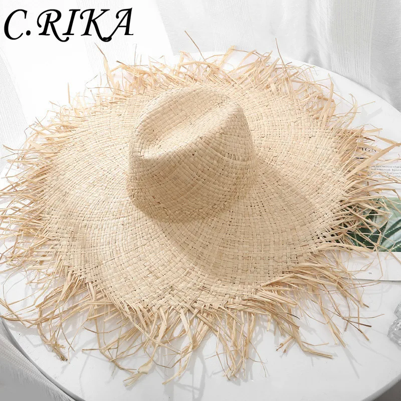 100% Natural Raffia Straw Sun Hat Women Summer Large Jazz Straw Hat Wide Brim Floppy Beach Hat Hand Weave Fashion Panama Cap
100% Natural Raffia Straw Sun Hat Women Summer Large Jazz Straw Hat Wide Brim Floppy Beach Hat Hand Weave Fashion Panama Cap