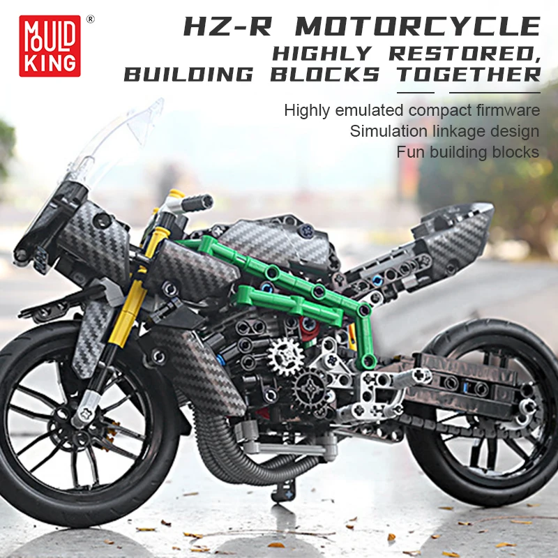 MOULD KING MOC High-Tech Motorcycle Model Building Blocks HZ-R Racing Motobike Vehicles Bricks Toys for Children Collection Gift
MOULD KING MOC High-Tech Motorcycle Model Building Blocks HZ-R Racing Motobike Vehicles Bricks Toys for Children Collection Gift