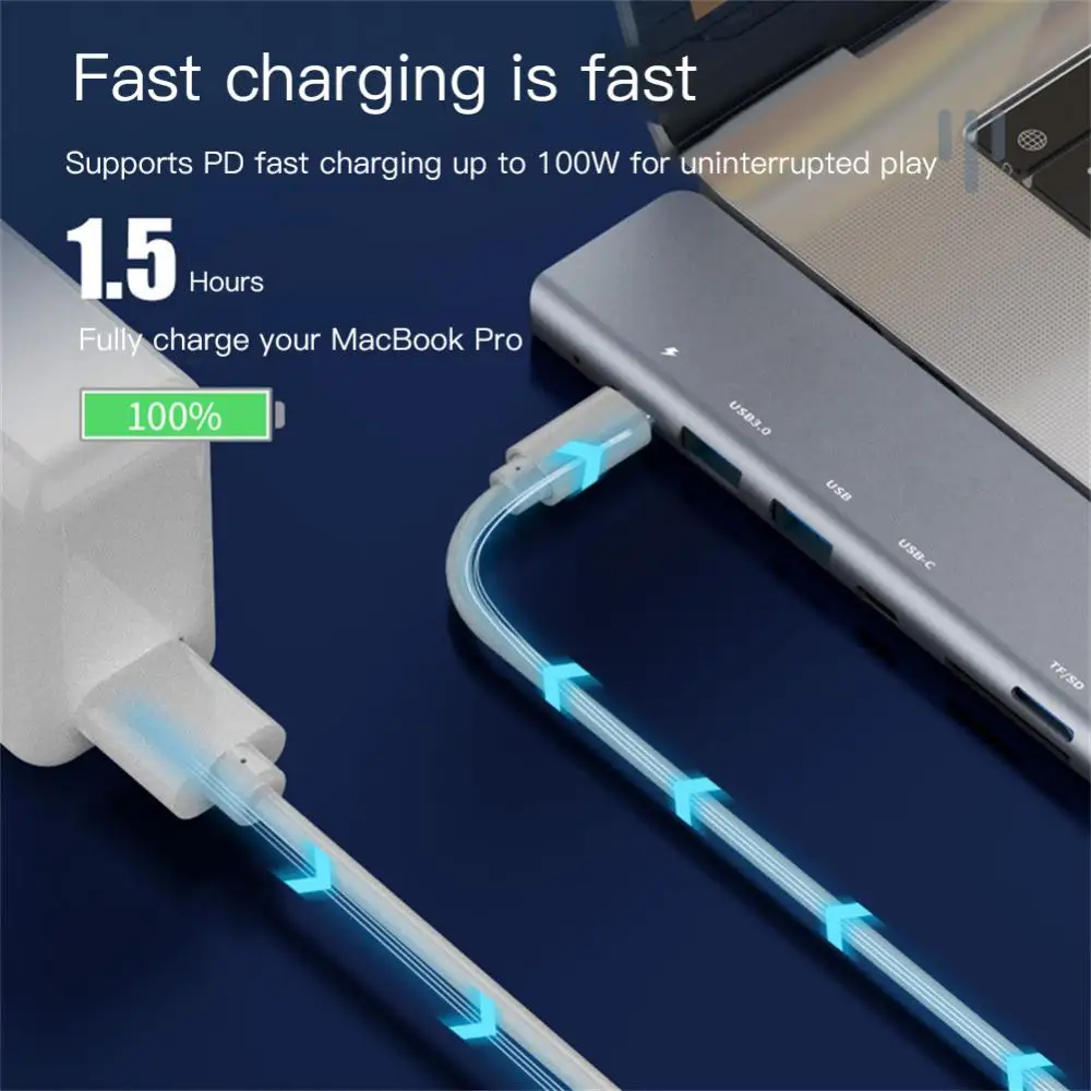 USB 3.0 Type-C Hub To HDMI-совместимый адаптер TF SD слот для чтения 4K Thunderbolt 3 USB C Hub для MacBook /Air 2018 - 2020
USB 3.0 Type-C Hub To HDMI-совместимый адаптер TF SD слот для чтения 4K Thunderbolt 3 USB C Hub для MacBook /Air 2018 - 2020