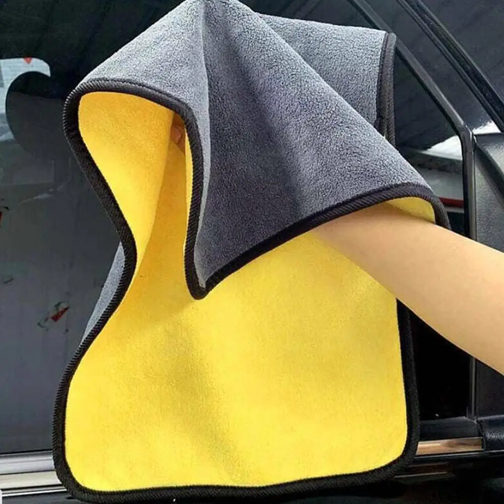 

1pcs Random Color Microfiber Towel Car Cleaning Towel Soft Supplies Extra Car Absorption Water Cleaning Detailing High Auto G0F3