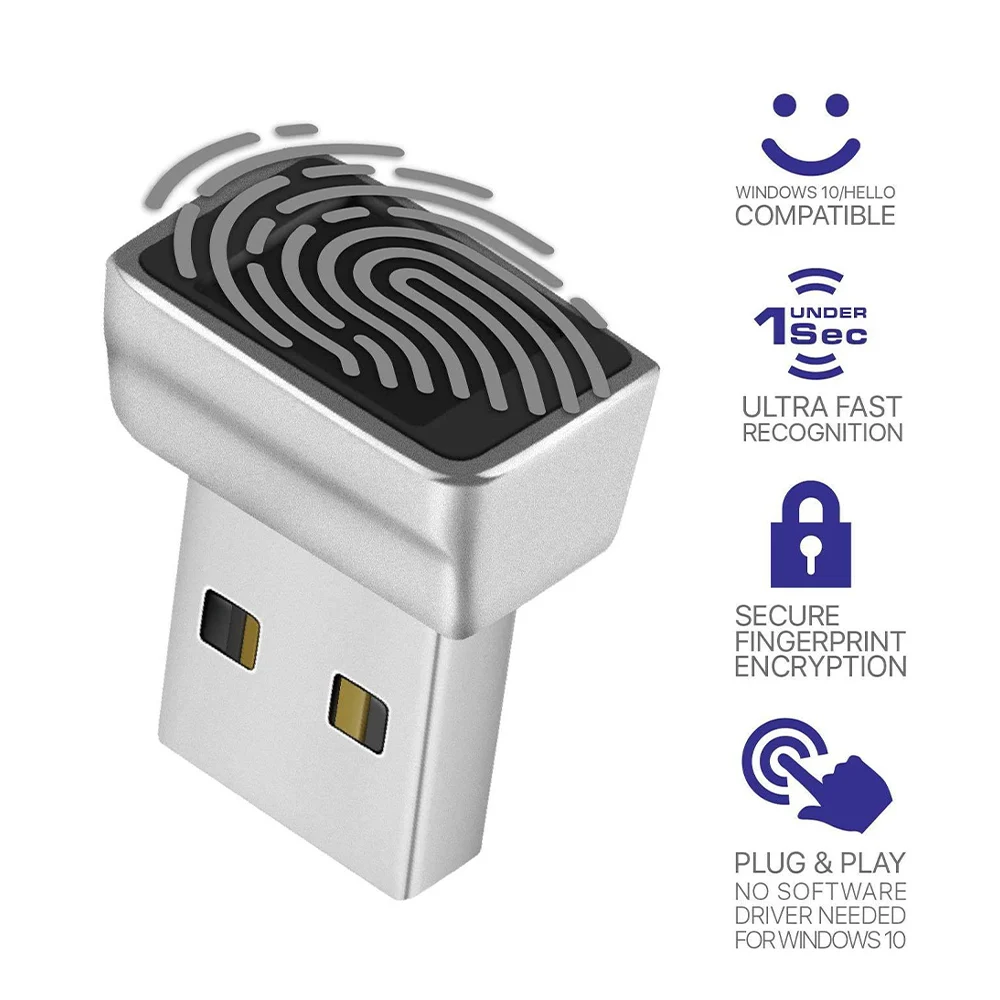 USB Fingerprint Reader Security Key Biometric Scanner Sensor Dongle Module for Win 7/10/11 Instant Access Password-Free Login
USB Fingerprint Reader Security Key Biometric Scanner Sensor Dongle Module for Win 7/10/11 Instant Access Password-Free Login