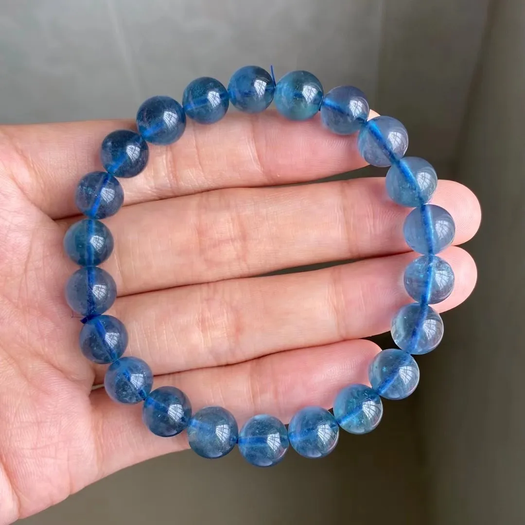 8mm Natural Blue Aquamarine Crystal Bracelet Jewelry For Women Men Beauty Gift Healing Gemstone Energy Stone Beads Strands AAAAA 
8mm Natural Blue Aquamarine Crystal Bracelet Jewelry For Women Men Beauty Gift Healing Gemstone Energy Stone Beads Strands AAAAA