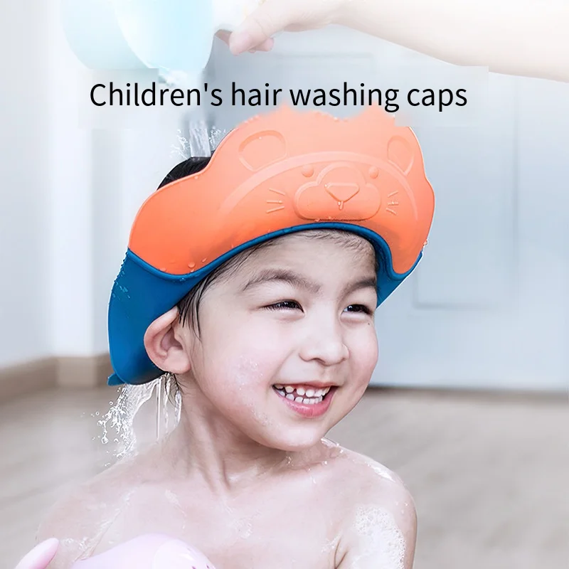 

Регулируемая Шапочка для детского шампуня в форме короны, защитная шапочка для волос для детей, защита ушей, безопасная насадка для душа
