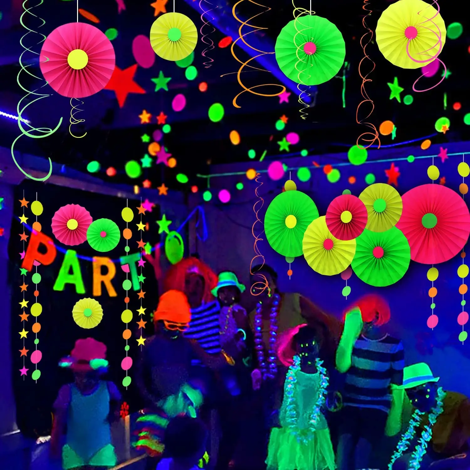 508 feet Paper UV Neon Garland Streamers Neon Party Decor Glow Streamers Blacklight Reactive Fluorescent for Birthday Wedding
508 feet Paper UV Neon Garland Streamers Neon Party Decor Glow Streamers Blacklight Reactive Fluorescent for Birthday Wedding