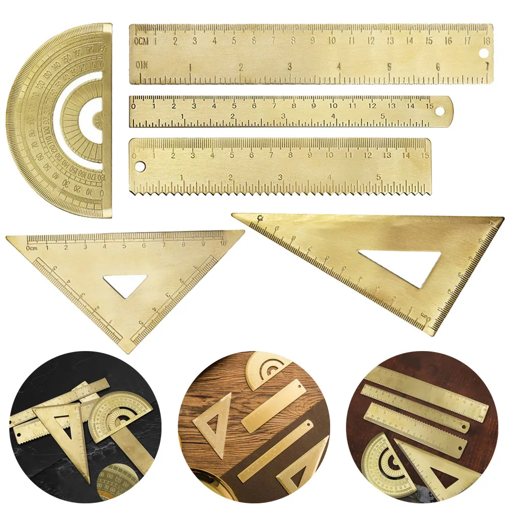 Brass Measuring Ruler Mini Scale Triangle Ruler Clear Reading Metric-English Conversion For Drawing Cartography Measure Tools
Brass Measuring Ruler Mini Scale Triangle Ruler Clear Reading Metric-English Conversion For Drawing Cartography Measure Tools