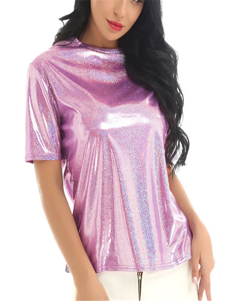 YSDNCHI Bright Silk T-shirt Loose Short Sleeve Club Woman Tops Shiny New Summer Retro Style Harajuku Shirts Black White Clothes
YSDNCHI Bright Silk T-shirt Loose Short Sleeve Club Woman Tops Shiny New Summer Retro Style Harajuku Shirts Black White Clothes