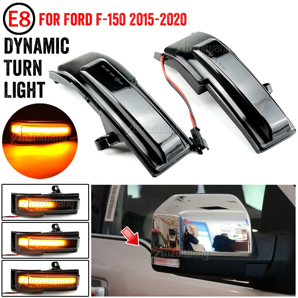 1Pair Smoked LED Sequential Dynamic Side Mirror Turn Signal Light Fit for Ford F150 2015-2020 
1Pair Smoked LED Sequential Dynamic Side Mirror Turn Signal Light Fit for Ford F150 2015-2020