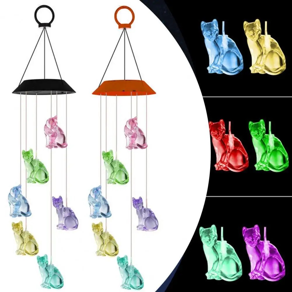 LED Solar Wind Chimes Energy Saving Color Changing Cat Wind Chimes Decoration Lights Garden Yard Patio Porch Wind Bell Lights
LED Solar Wind Chimes Energy Saving Color Changing Cat Wind Chimes Decoration Lights Garden Yard Patio Porch Wind Bell Lights