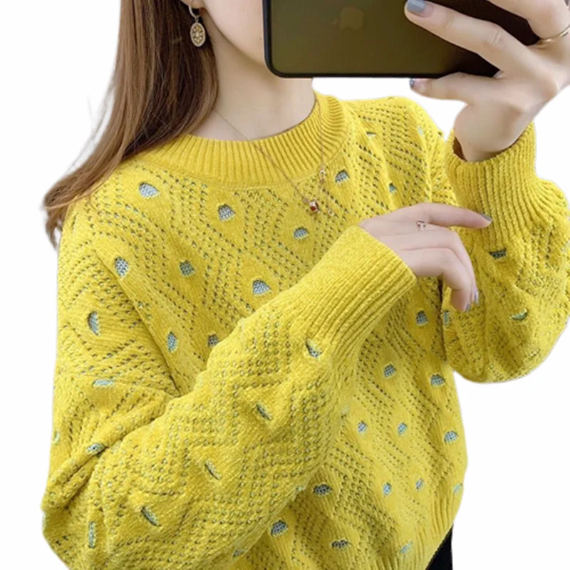 Pullover Femamle 2023 Winter Autumn Oversized Knitted Sweater Women Long Sleeve Cotton Top Pullovers Blouse Jumper Tops
Pullover Femamle 2023 Winter Autumn Oversized Knitted Sweater Women Long Sleeve Cotton Top Pullovers Blouse Jumper Tops