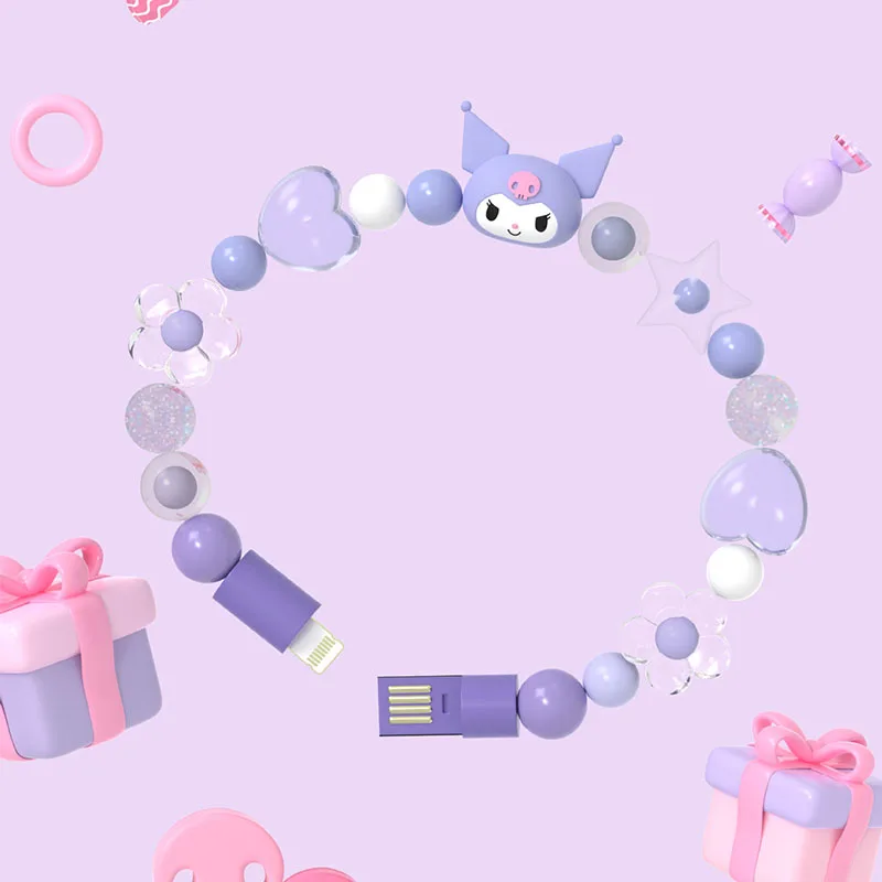 Kuromi Sanrio Portable USB Charger Cable Anime Pochacco Bracelet High Value Creativity Fast Charging IPhone Data Line Girly Gift
Kuromi Sanrio Portable USB Charger Cable Anime Pochacco Bracelet High Value Creativity Fast Charging IPhone Data Line Girly Gift