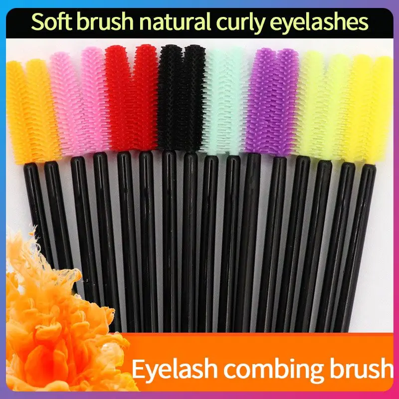 

50Pcs Disposable Eyelash Brushes Eyebrow Brush Mascara Wands Applicator Cosmetics Eyelashes Extension Tools Lash Spoolies Makeup