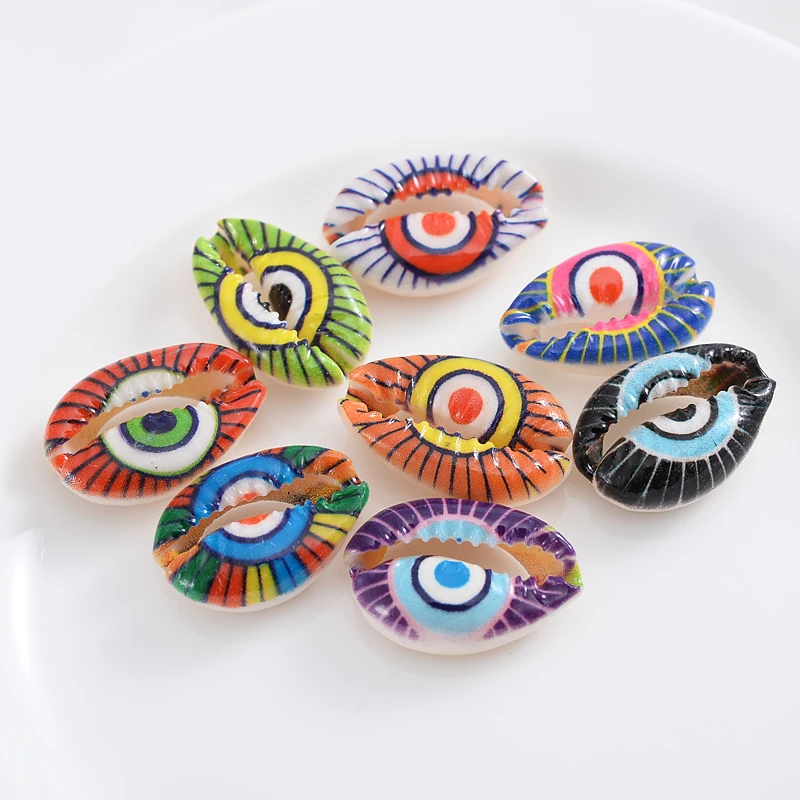 10Pcs Natural Colorful Eye Pattern Shell Beads Charm Painted Spacer Beads For DIY Jewelry Making Necklace Bracelet Accessories
10Pcs Natural Colorful Eye Pattern Shell Beads Charm Painted Spacer Beads For DIY Jewelry Making Necklace Bracelet Accessories