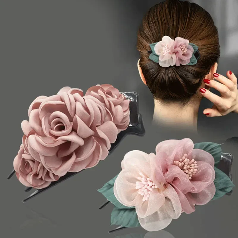 Fashion Women Hair Claw Cloth Flower Elegant Lady Duckbill Hairclip Clip Girls Headwear Barrettes Hairgrip Accessories
Fashion Women Hair Claw Cloth Flower Elegant Lady Duckbill Hairclip Clip Girls Headwear Barrettes Hairgrip Accessories