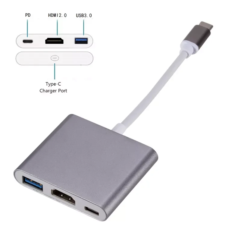3 in 1 Type C To HDMI-compatible 1080P USB C Converter Hub for Huawei Usb 3.1 Thunderbolt 3 Type C Switch To HDMI-compatible
3 in 1 Type C To HDMI-compatible 1080P USB C Converter Hub for Huawei Usb 3.1 Thunderbolt 3 Type C Switch To HDMI-compatible