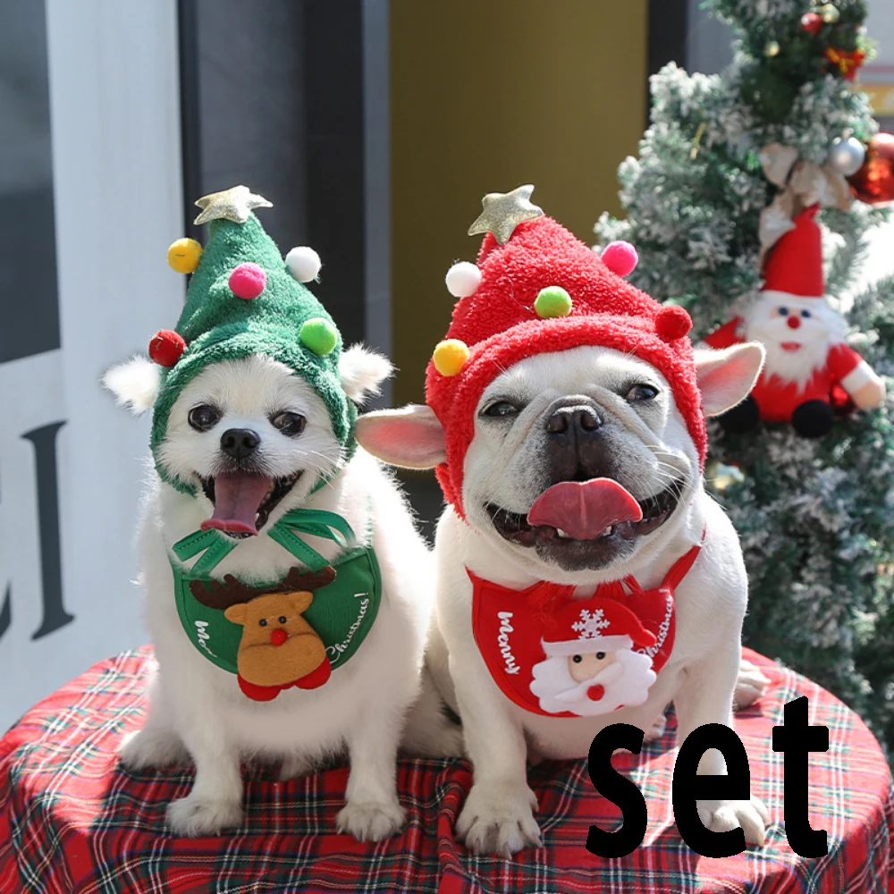2/3Pcs Christmas Dog Hat Pet Cap Bandana Scarf Bibs Set Santa Elk Cute Cosplay Costume Outfit Small Doggy Cat Headgear Wholesale 
2/3Pcs Christmas Dog Hat Pet Cap Bandana Scarf Bibs Set Santa Elk Cute Cosplay Costume Outfit Small Doggy Cat Headgear Wholesale