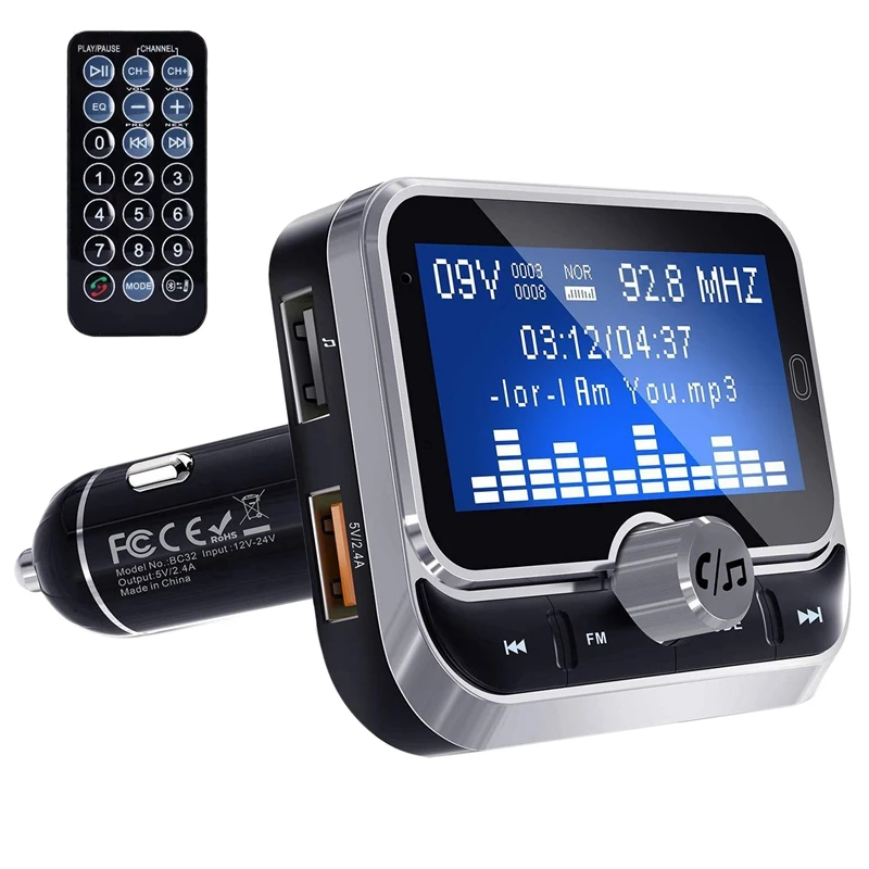 Автомобильный FM-трансмиттер BC32 с Bluetooth и MP3-плеером с ЖК-дисплеем 1,8 дюйма
Автомобильный FM-трансмиттер BC32 с Bluetooth и MP3-плеером с ЖК-дисплеем 1,8 дюйма
