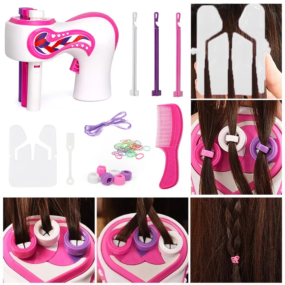 Girl Automatic Hair Braider Electric DIY Weave Machine Toy Twist Knitting Roll Twisted Braiding Styling Tools | Игрушки и хобби