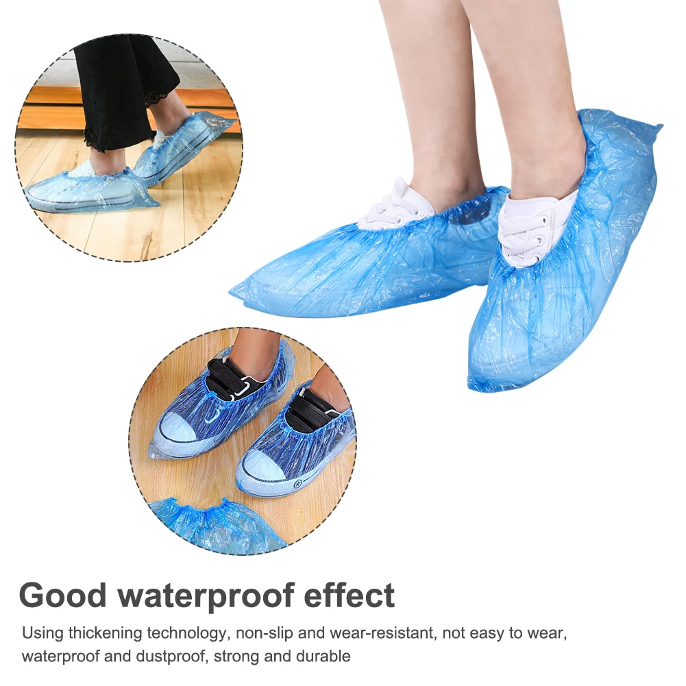 100Pcs/Set Plastic Disposable Shoe Covers Waterproof Protective Shoe Covers Rooms Disposable Cleaning Overshoes for Outdoor
100Pcs/Set Plastic Disposable Shoe Covers Waterproof Protective Shoe Covers Rooms Disposable Cleaning Overshoes for Outdoor
