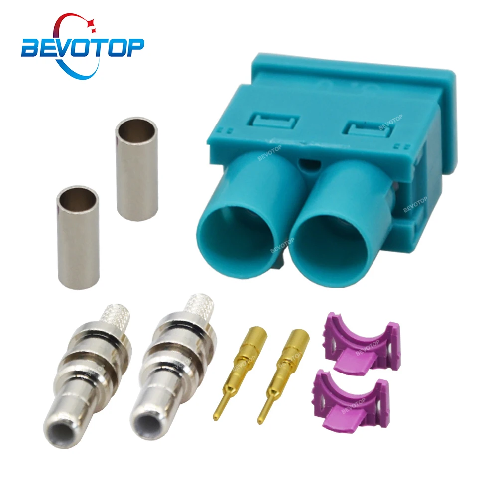 1PCS BEVOTOP Twin Fakra Z Male Plug Dual Fakra II SMB Connector 50 Ohm RF Coaxial Connectors for RG316 / RG174 Cable Pigtail
1PCS BEVOTOP Twin Fakra Z Male Plug Dual Fakra II SMB Connector 50 Ohm RF Coaxial Connectors for RG316 / RG174 Cable Pigtail