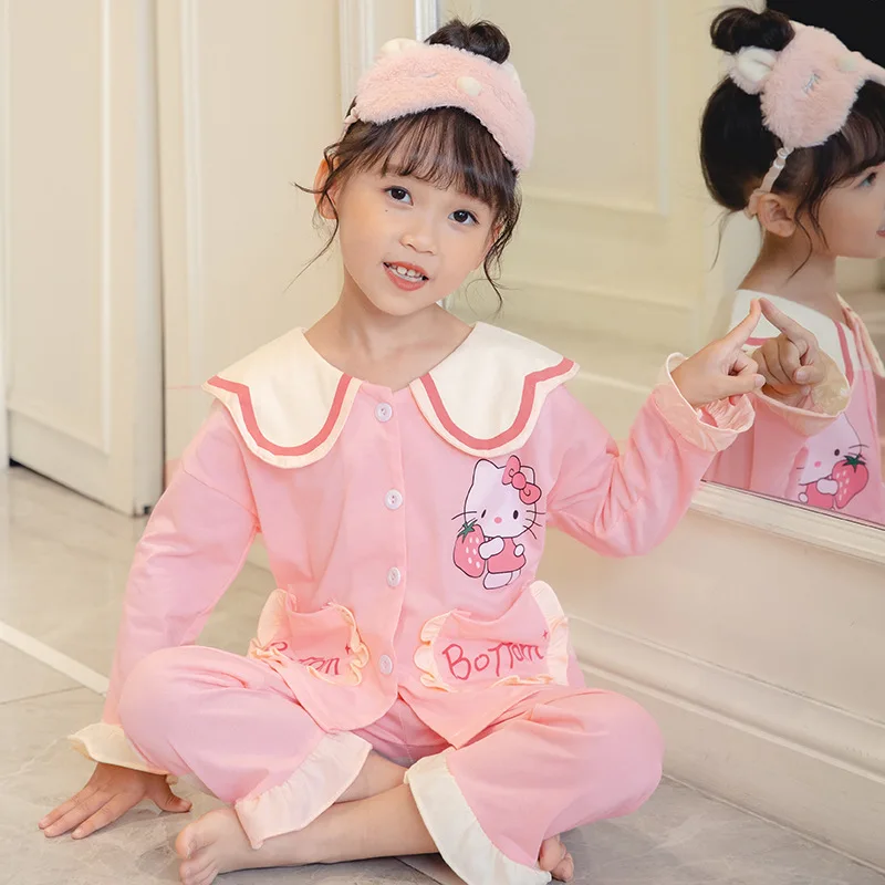 2023 New Kawaii Sanrio Anime My Melody Hello Kitty Children's Pyjamas Cute Cartoon Cotton Cardigan Long Sleeve Loungewear Suit
2023 New Kawaii Sanrio Anime My Melody Hello Kitty Children's Pyjamas Cute Cartoon Cotton Cardigan Long Sleeve Loungewear Suit