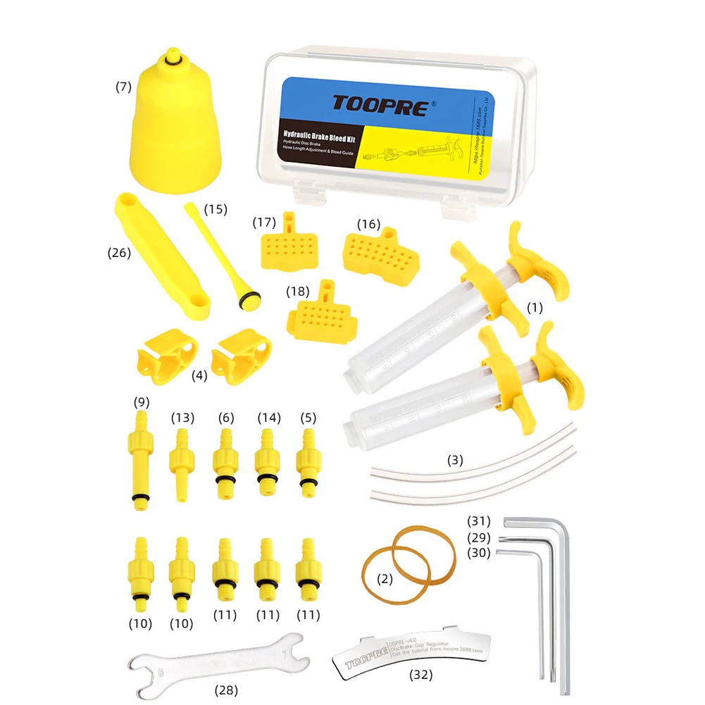 Bicycle Hydraulic Disc Brake Oil Bleed Kit Tool For-SHIMANO-SRAM MAGURA Avid MTB Road Bike Brake Repair Tool
Bicycle Hydraulic Disc Brake Oil Bleed Kit Tool For-SHIMANO-SRAM MAGURA Avid MTB Road Bike Brake Repair Tool