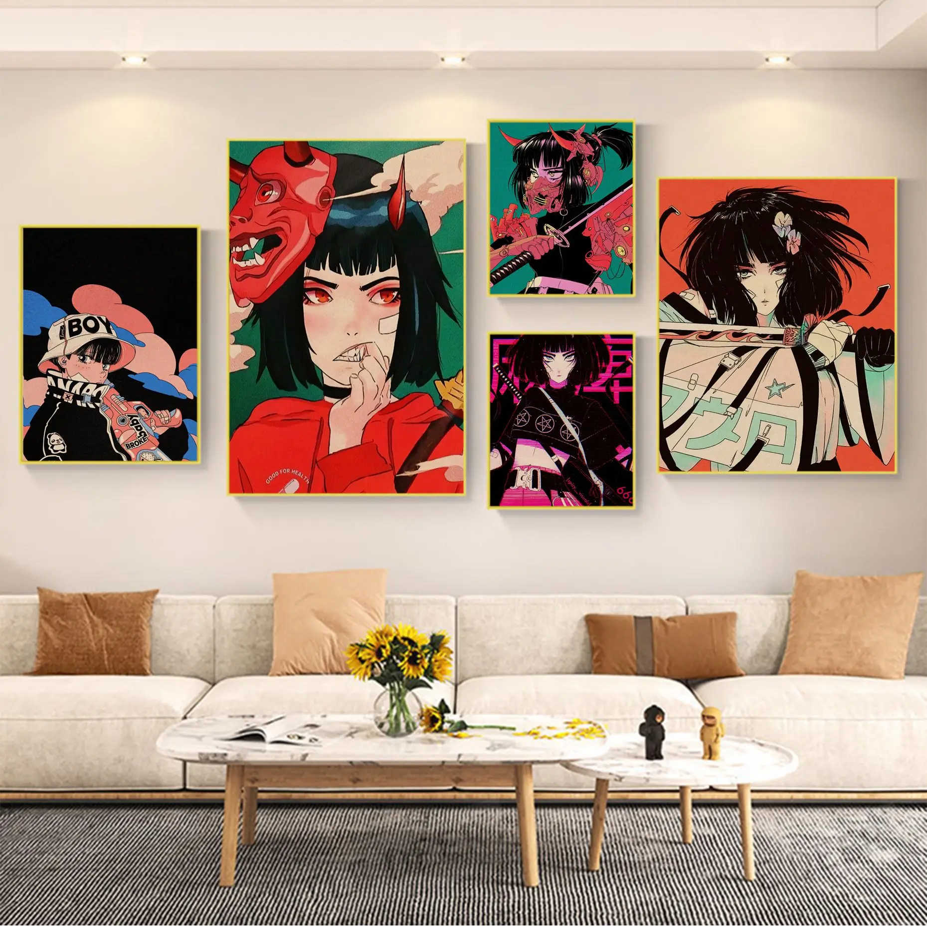 Samurai Vaporwave Glitch Anime Girl Art Poster Kraft Paper Sticker DIY Room Bar Cafe Vintage Decorative Painting
Samurai Vaporwave Glitch Anime Girl Art Poster Kraft Paper Sticker DIY Room Bar Cafe Vintage Decorative Painting