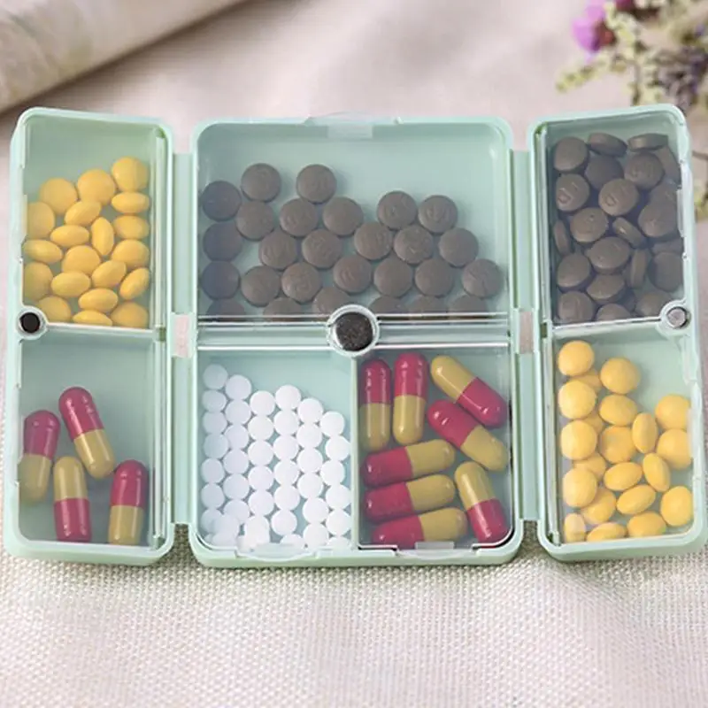 

Коробка для таблеток ежедневная на неделю, складной держатель для лекарств на 7 дней, контейнер для таблеток, контейнер для таблеток, Диспенсер, органайзер, инструменты