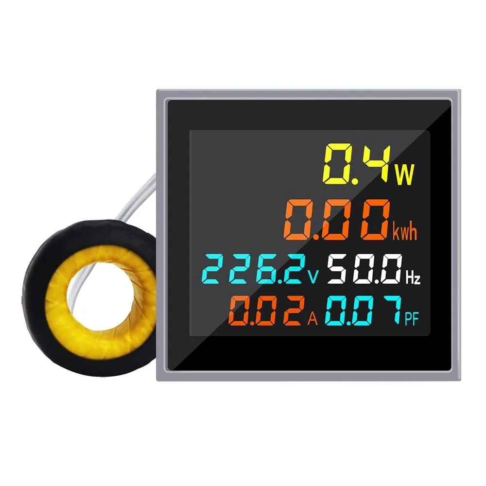 ABS 6 in 1 Multifunction Electricity Meter with Current Transformer CT Yellow Black Mini Power Energy Monitor and Multimeter
ABS 6 in 1 Multifunction Electricity Meter with Current Transformer CT Yellow Black Mini Power Energy Monitor and Multimeter