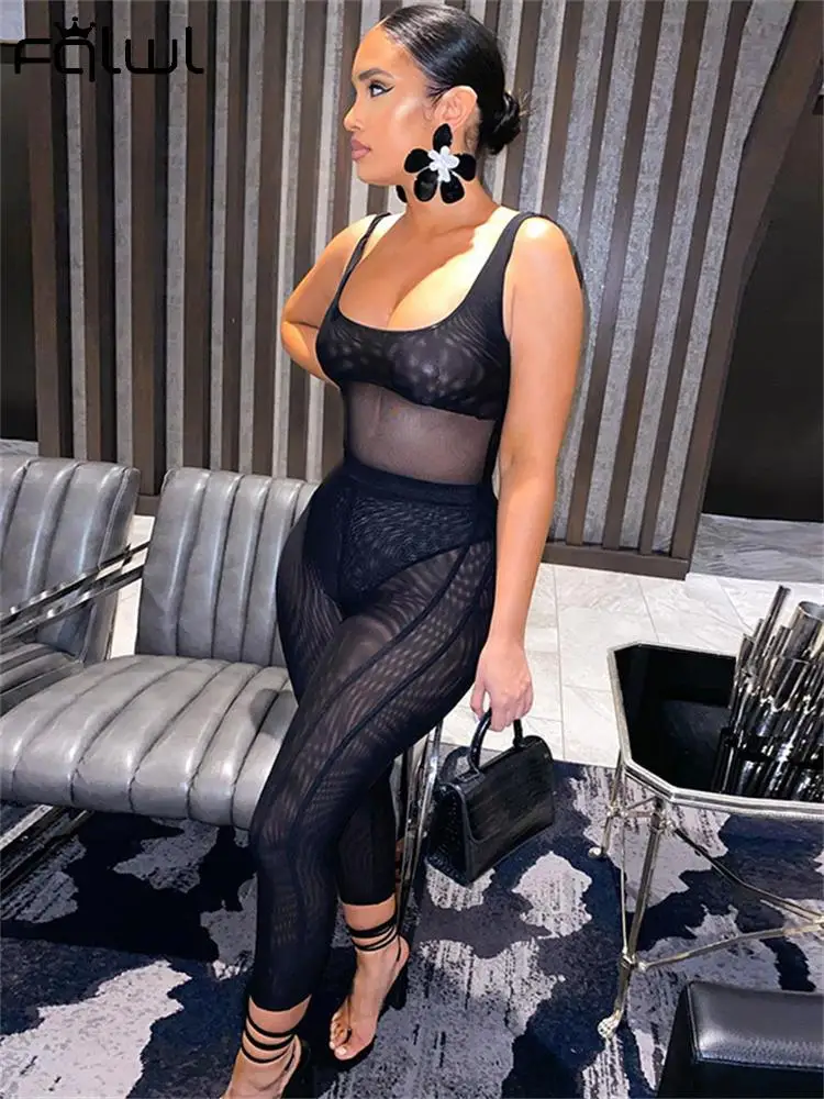 FQLWL Summer Bodycon Two 2 Piece Set Women Outfits 2022 See Through Sleeveless Tank Top Mesh Black Pants Matching Sets Female
FQLWL Summer Bodycon Two 2 Piece Set Women Outfits 2022 See Through Sleeveless Tank Top Mesh Black Pants Matching Sets Female
